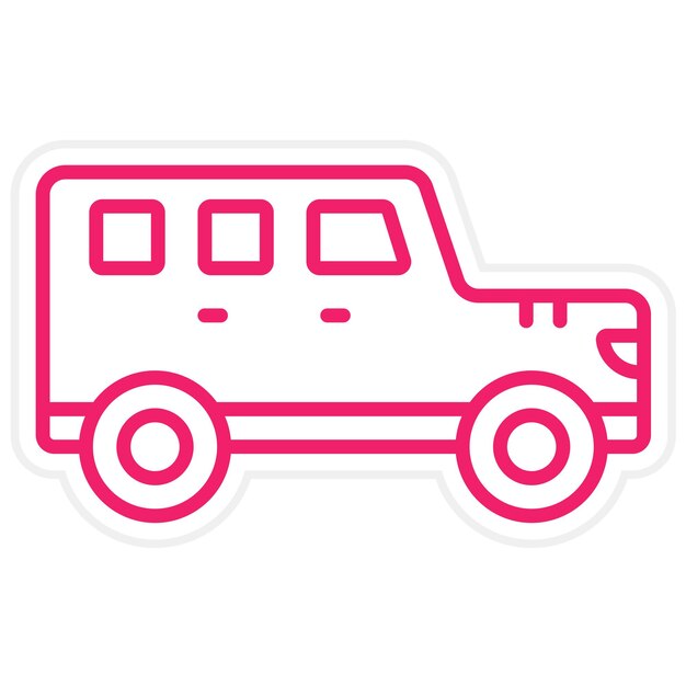Diseño vectorial Estilo del icono Suv