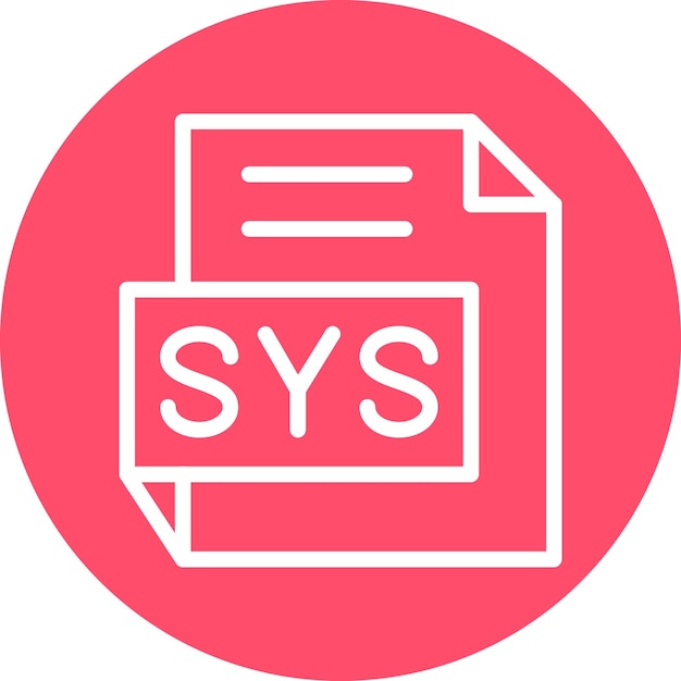Diseño vectorial Estilo del icono SYS
