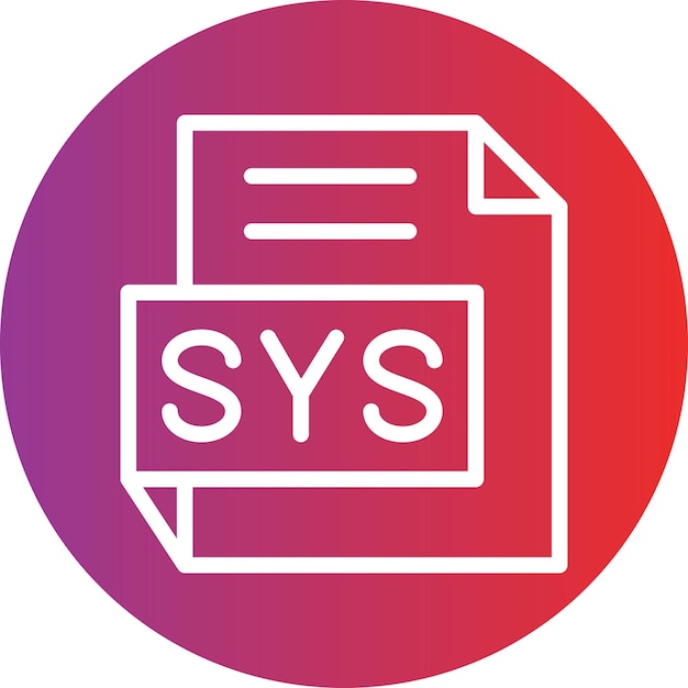 Diseño vectorial Estilo del icono SYS