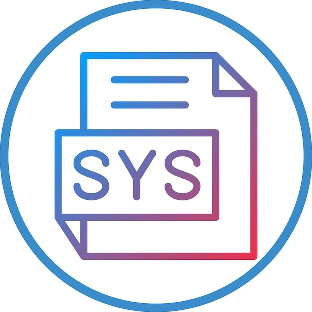 Diseño vectorial Estilo del icono SYS