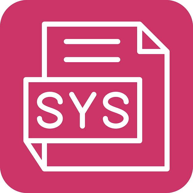 Diseño vectorial Estilo del icono SYS