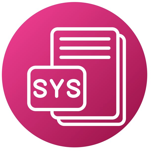 Diseño vectorial Estilo del icono SYS