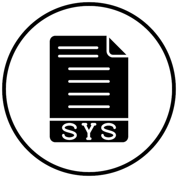 Diseño vectorial Estilo del icono SYS