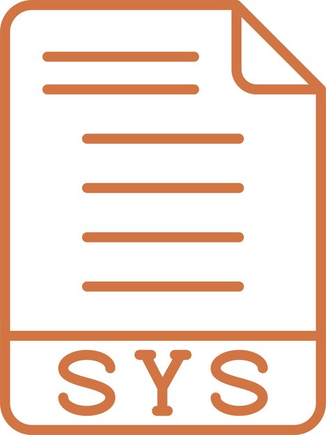 Diseño vectorial Estilo del icono SYS