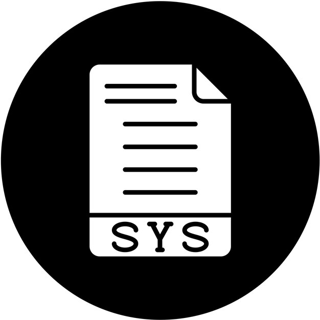 Diseño vectorial Estilo del icono SYS