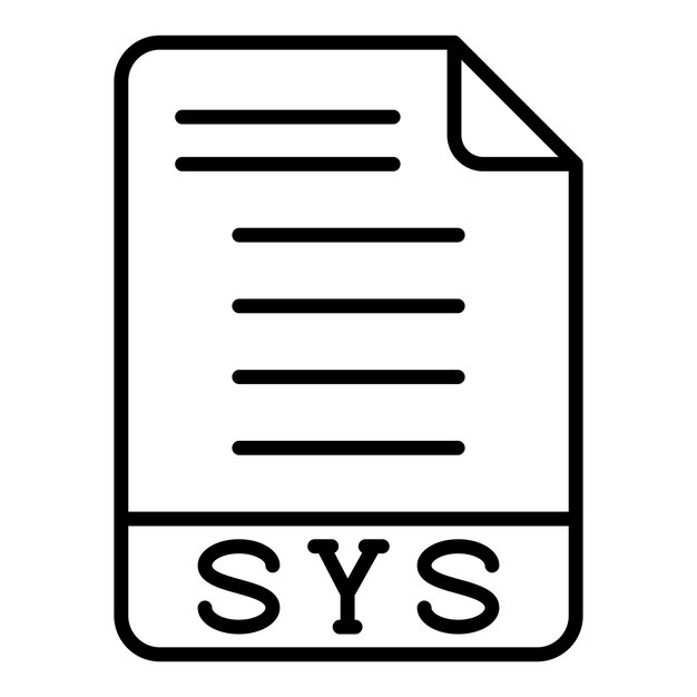 Diseño vectorial Estilo del icono SYS