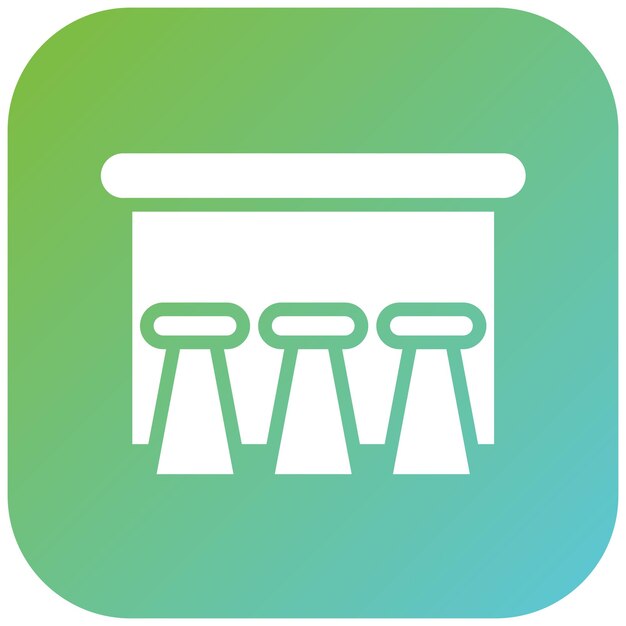 Diseño vectorial Estilo del icono de la tabla de altura del pub