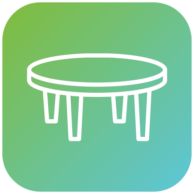 Diseño vectorial Estilo del icono de la tabla de borde en vivo