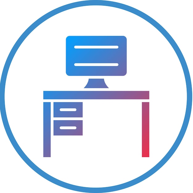 Diseño vectorial Estilo del icono de la tabla de computadora