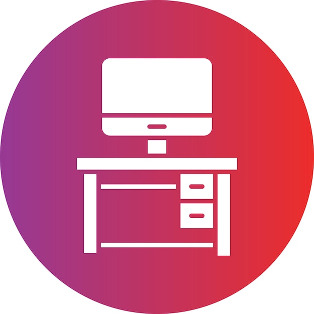 Diseño vectorial Estilo del icono de la tabla de computadora