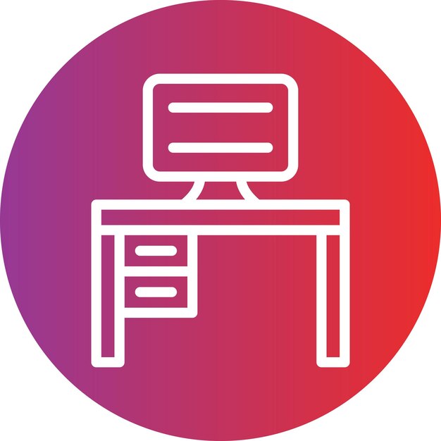 Diseño vectorial Estilo del icono de la tabla de computadora