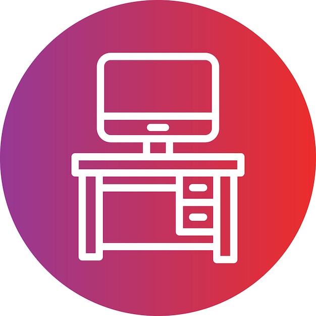 Diseño vectorial Estilo del icono de la tabla de computadora
