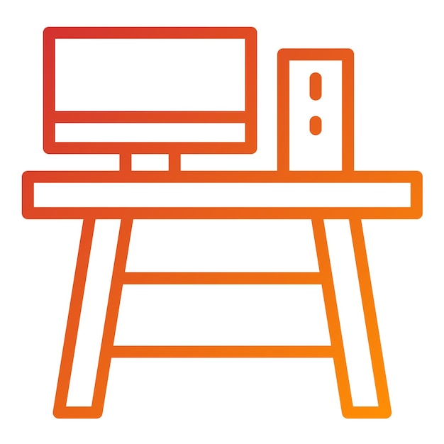 Diseño vectorial Estilo del icono de la tabla de computadora