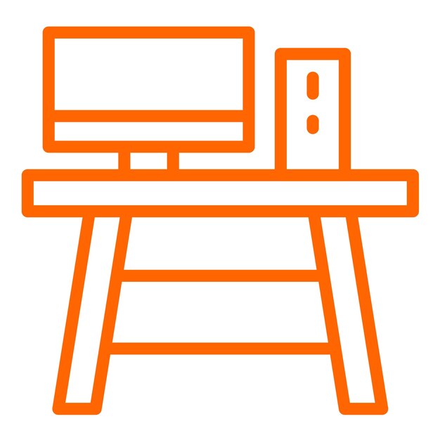 Diseño vectorial Estilo del icono de la tabla de computadora