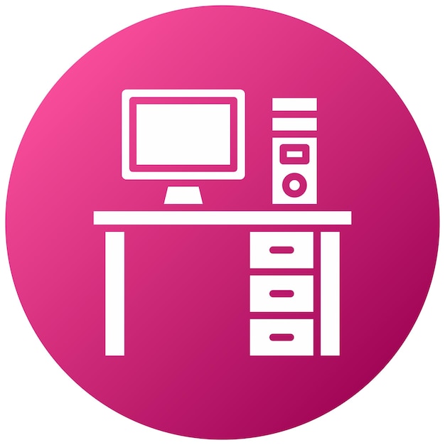Diseño vectorial Estilo del icono de la tabla de computadora