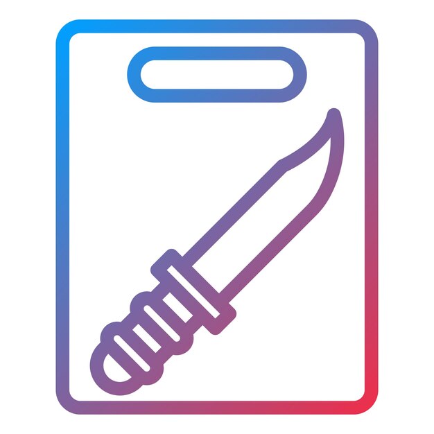 Diseño vectorial Estilo del icono de la tabla de cortar