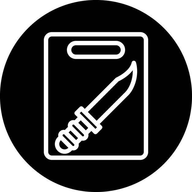 Diseño vectorial Estilo del icono de la tabla de cortar