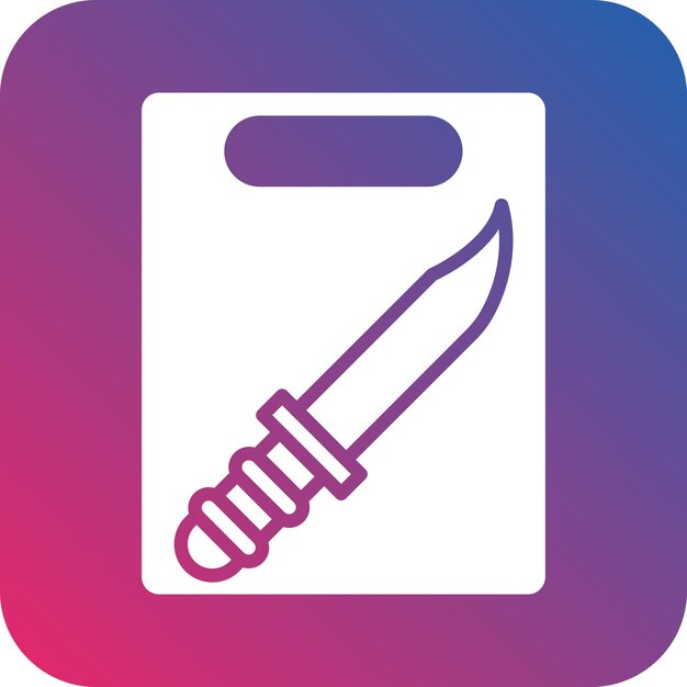 Diseño vectorial Estilo del icono de la tabla de cortar