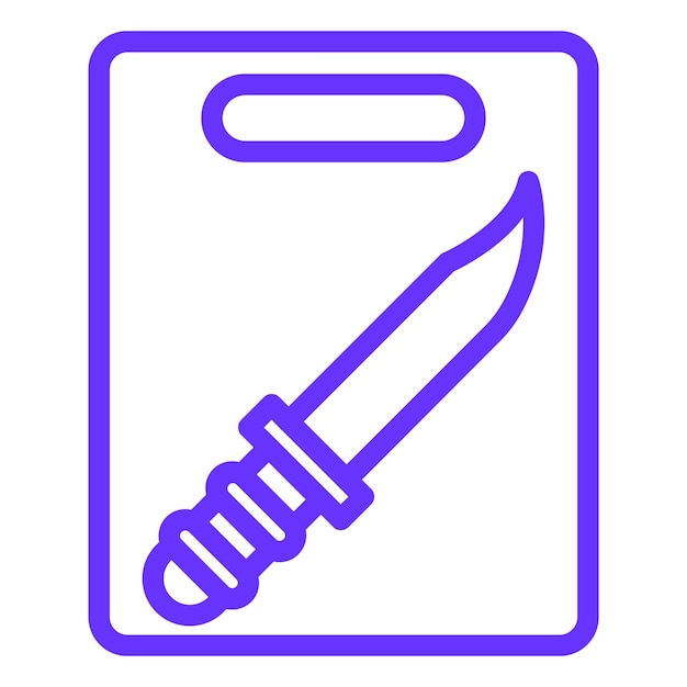 Diseño vectorial Estilo del icono de la tabla de cortar