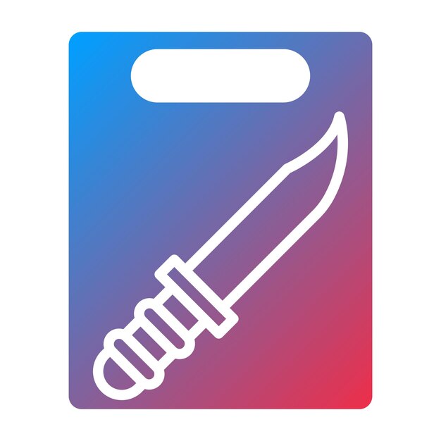 Diseño vectorial Estilo del icono de la tabla de cortar