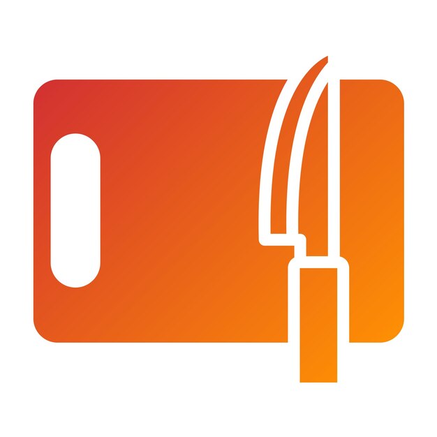 Diseño vectorial Estilo del icono de la tabla de cortar