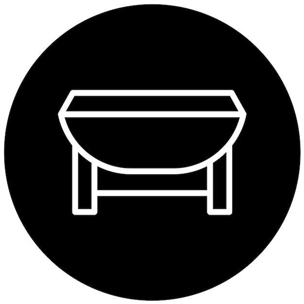 Diseño vectorial Estilo del icono de la tabla DropLeaf