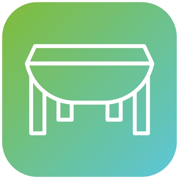 Diseño vectorial Estilo del icono de la tabla Gateleg