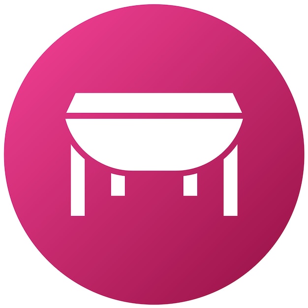 Diseño vectorial Estilo del icono de la tabla Gateleg