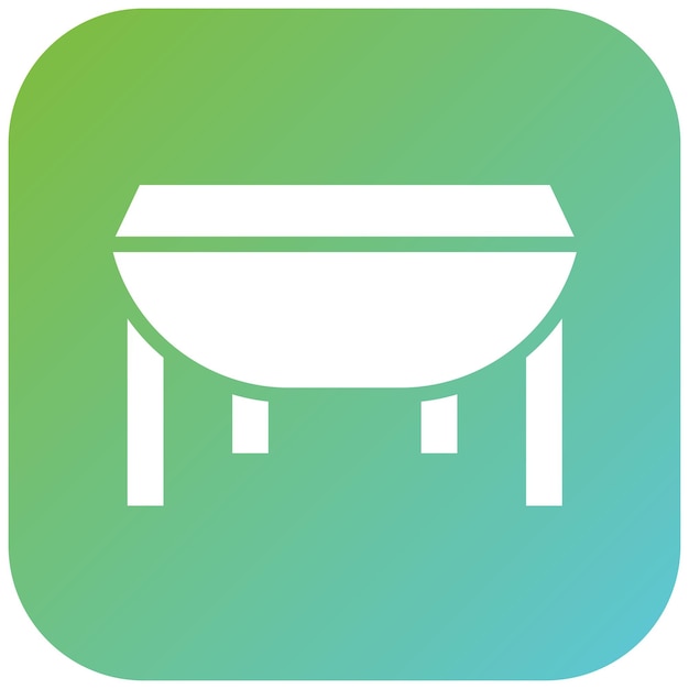 Diseño vectorial Estilo del icono de la tabla Gateleg