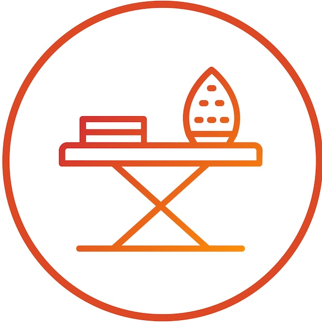 Diseño vectorial Estilo del icono de la tabla de planchar