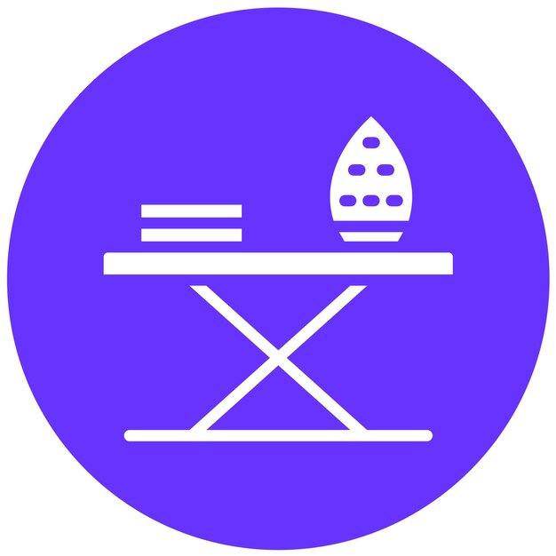 Diseño vectorial Estilo del icono de la tabla de planchar