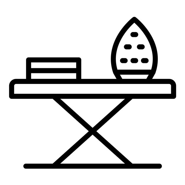 Diseño vectorial Estilo del icono de la tabla de planchar