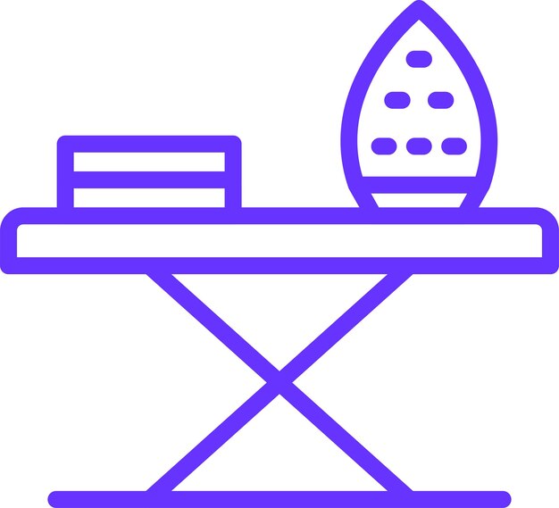 Diseño vectorial Estilo del icono de la tabla de planchar