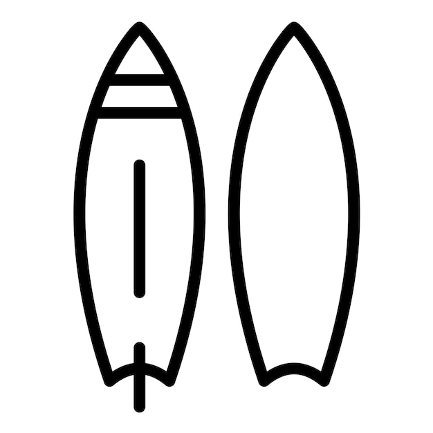 Diseño vectorial Estilo del icono de la tabla de surf