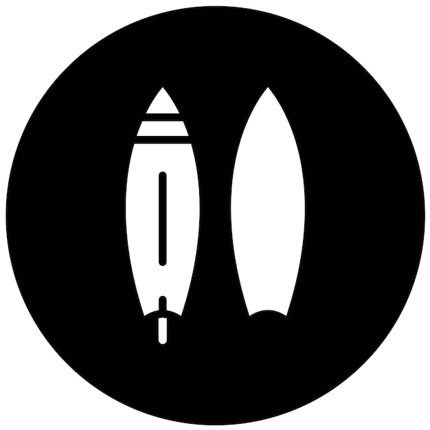 Diseño vectorial Estilo del icono de la tabla de surf