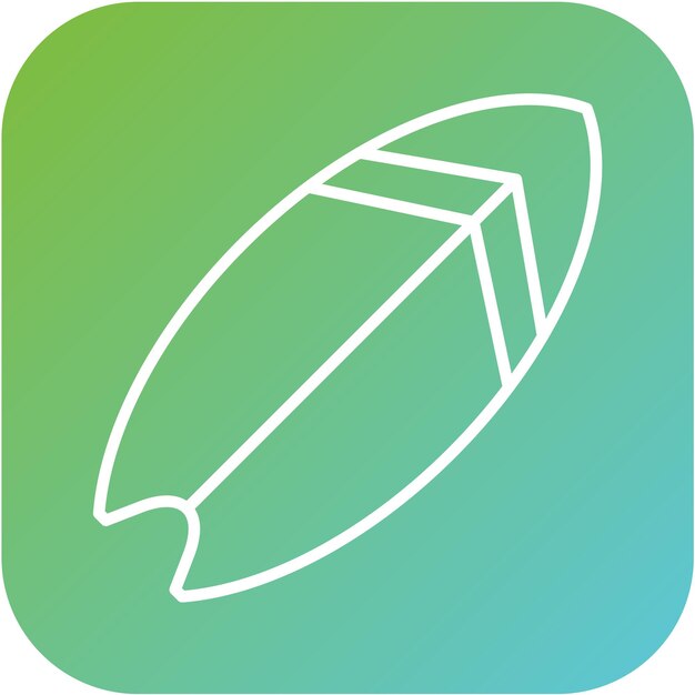 Diseño vectorial Estilo del icono de la tabla de surf