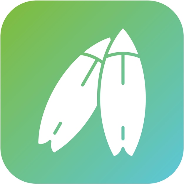 Diseño vectorial Estilo del icono de la tabla de surf