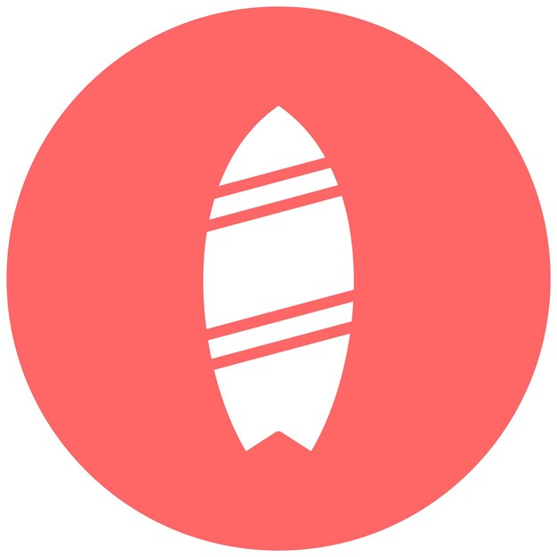 Diseño vectorial Estilo del icono de la tabla de surf