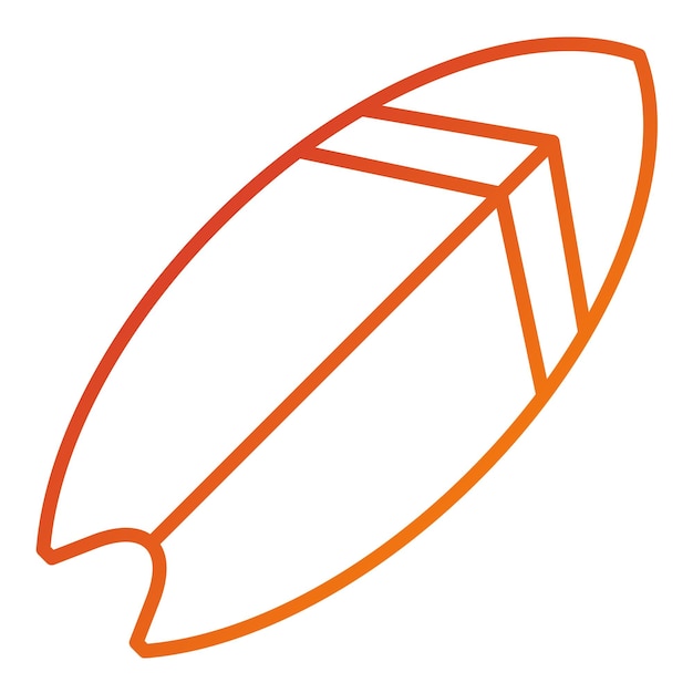 Diseño vectorial Estilo del icono de la tabla de surf