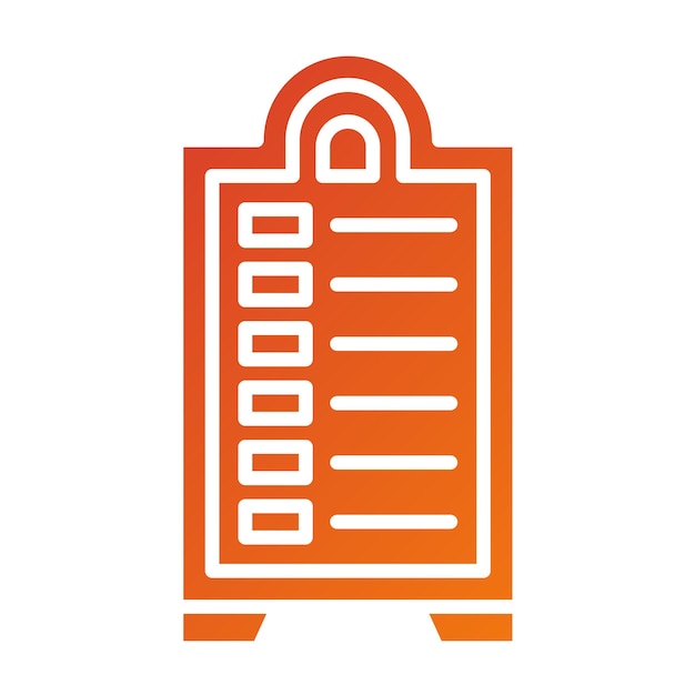 Diseño vectorial Estilo del icono del tablero de menú