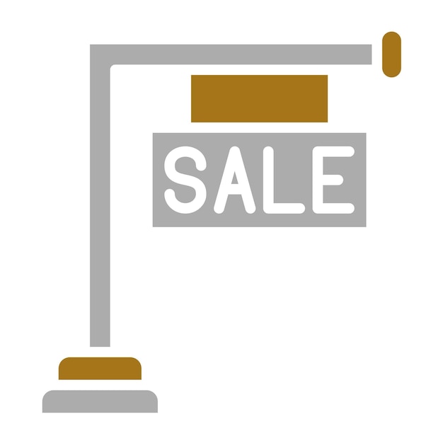 Diseño vectorial Estilo del icono del tablero de venta