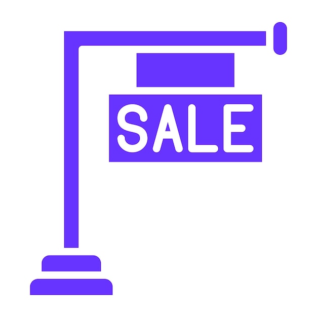 Diseño vectorial Estilo del icono del tablero de venta