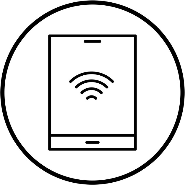 Diseño vectorial del estilo del icono de la tableta inteligente