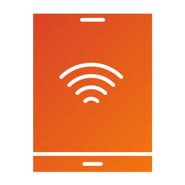 Diseño vectorial del estilo del icono de la tableta inteligente