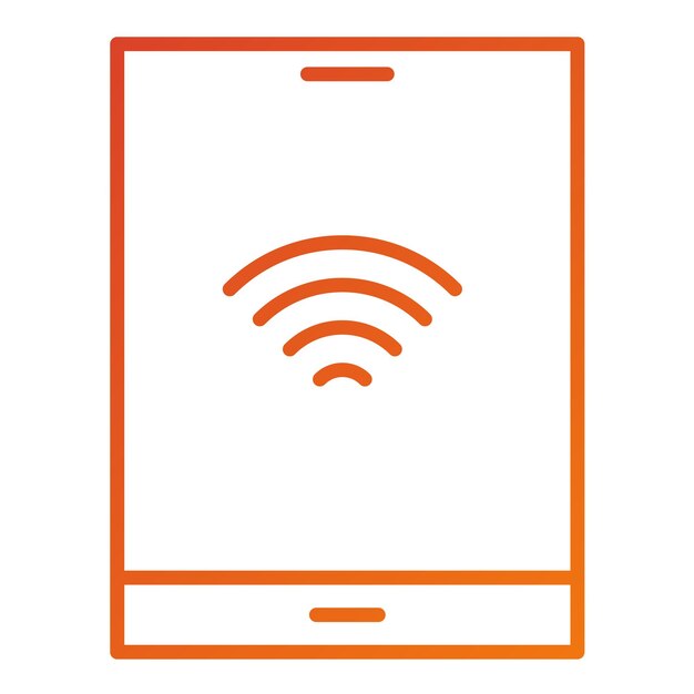Diseño vectorial del estilo del icono de la tableta inteligente