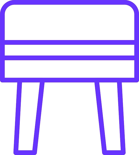 Diseño vectorial estilo icono de taburete otomano