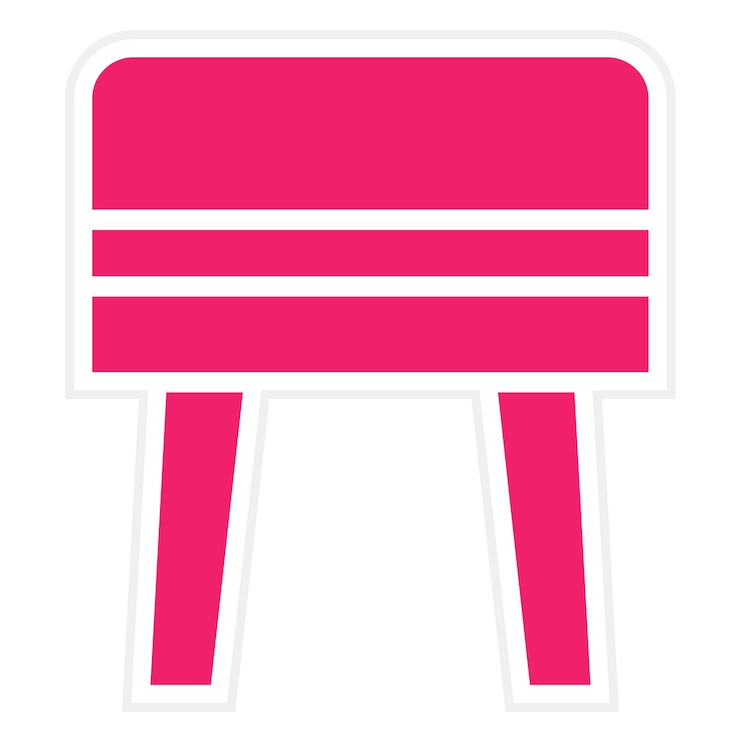 Vector diseño vectorial estilo icono de taburete otomano