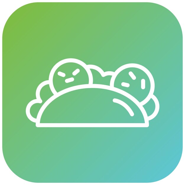 Diseño vectorial Estilo del icono de Taco