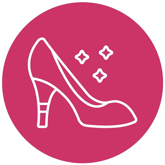 Diseño vectorial de estilo de icono de tacón alto