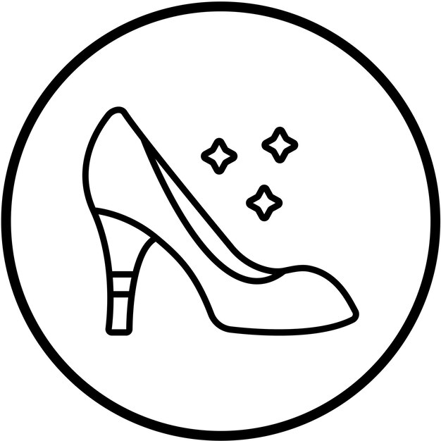Diseño vectorial de estilo de icono de tacón alto